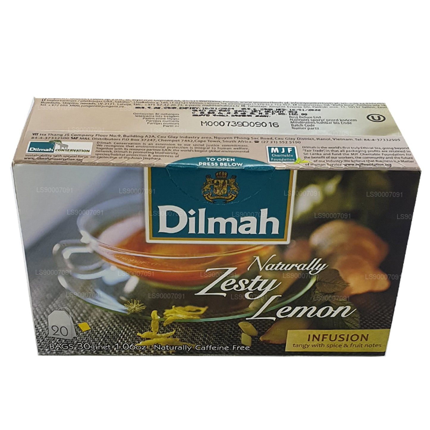 Dilmah Naturally Zesty Lemon (30 g) 20 bolsitas de té