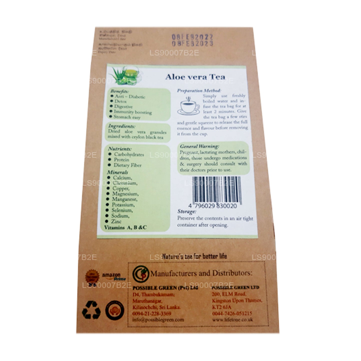 Té de aloe vera Lifetone (40 g)