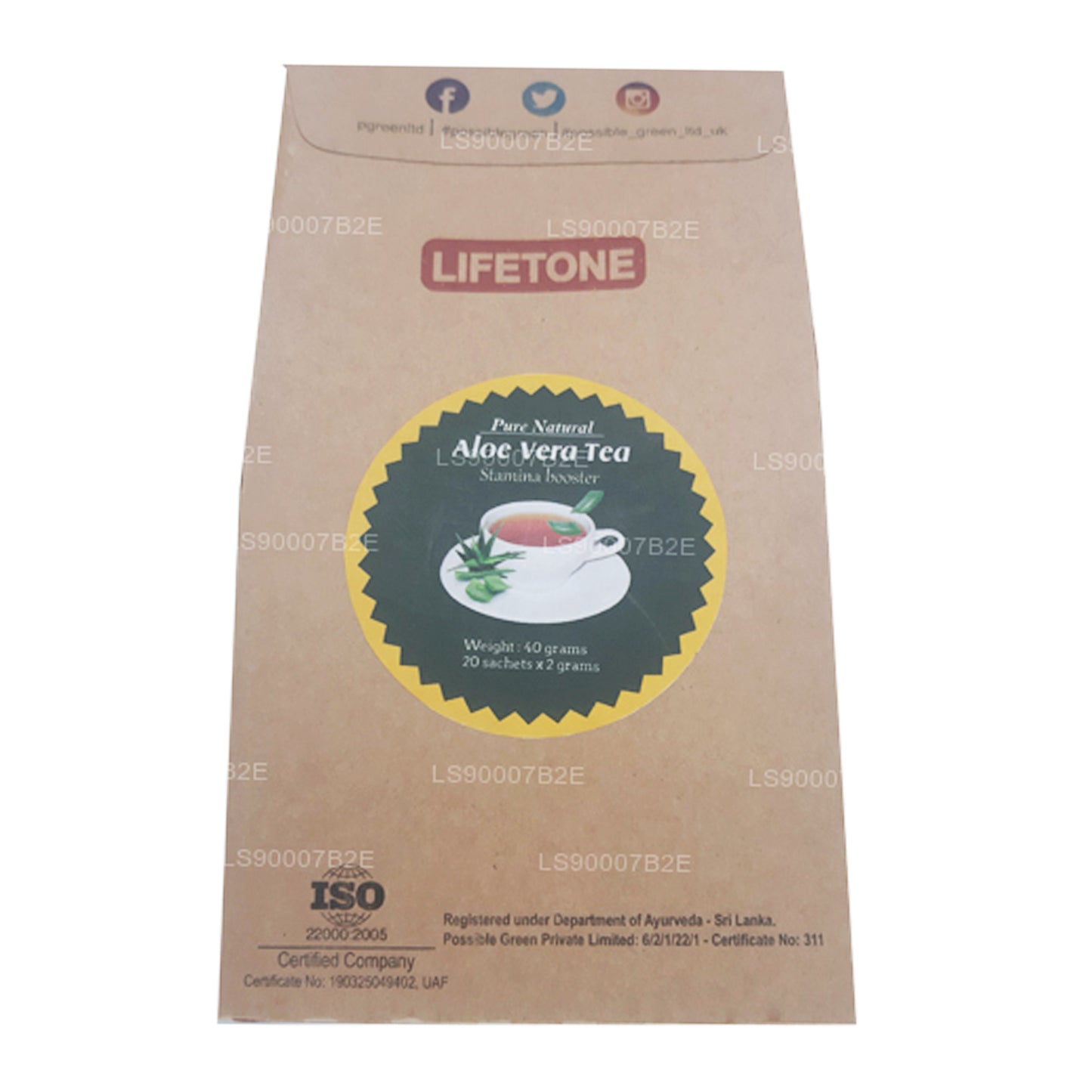 Té de aloe vera Lifetone (40 g)