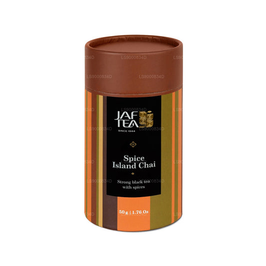 Jaf Tea Spice Island Chai - Carrito de té negro fuerte con especias (50 g)