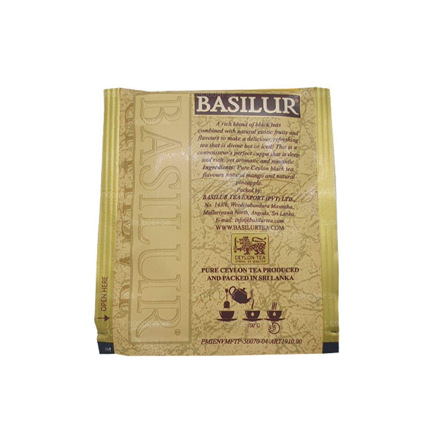 Basilur Magic Fruits Mango y piña (50 g) 25 bolsitas de té