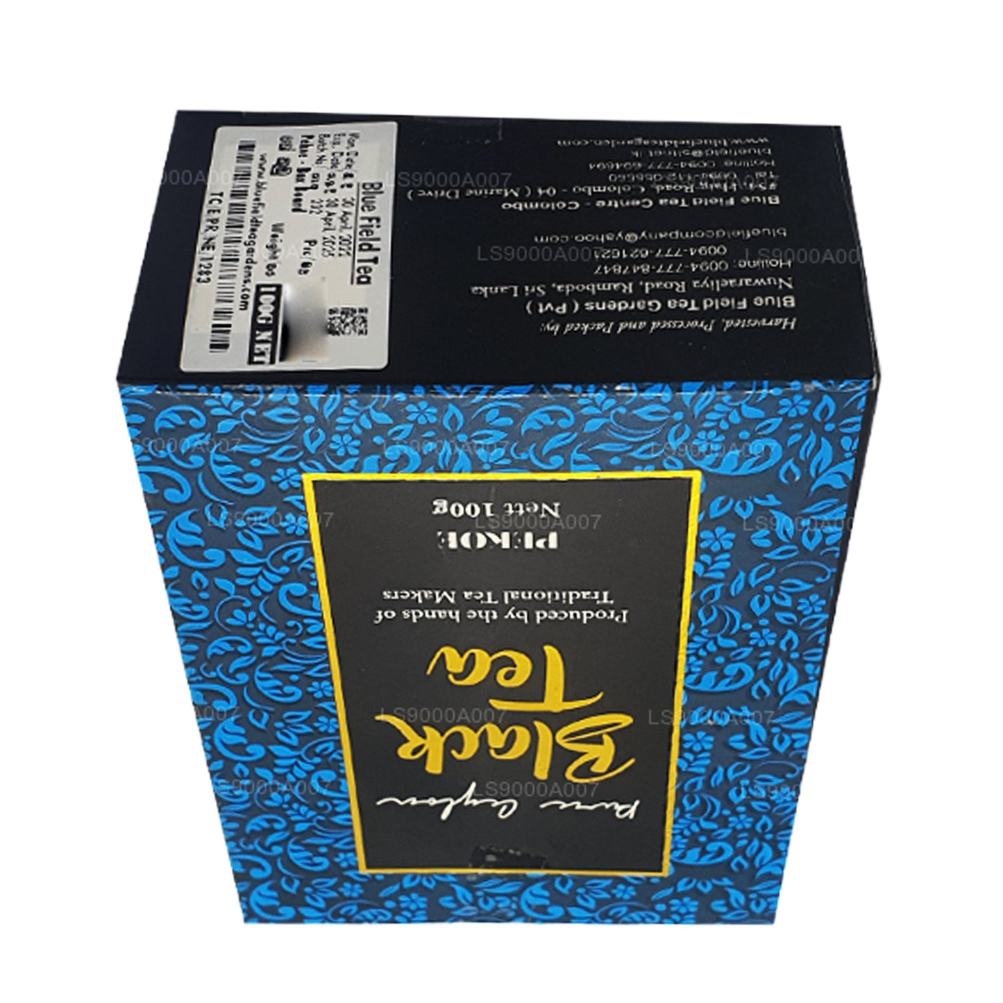 Té negro suelto Blue Field Pure Ceylon de grado PEKOE (100 g)