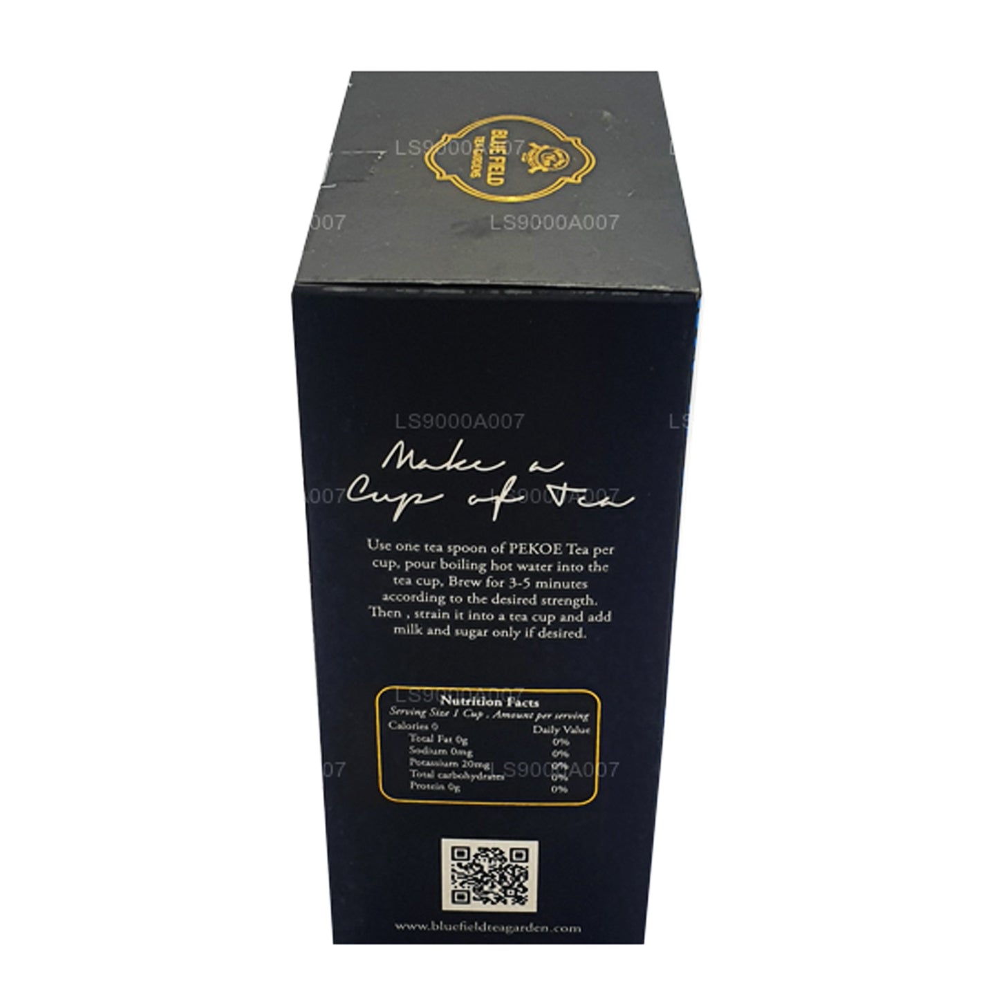 Té negro suelto Blue Field Pure Ceylon de grado PEKOE (100 g)