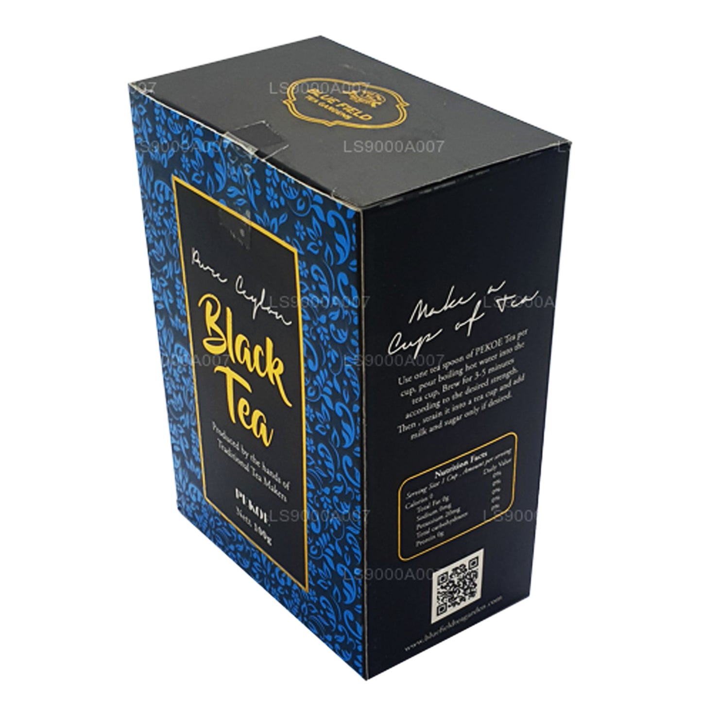 Té negro suelto Blue Field Pure Ceylon de grado PEKOE (100 g)