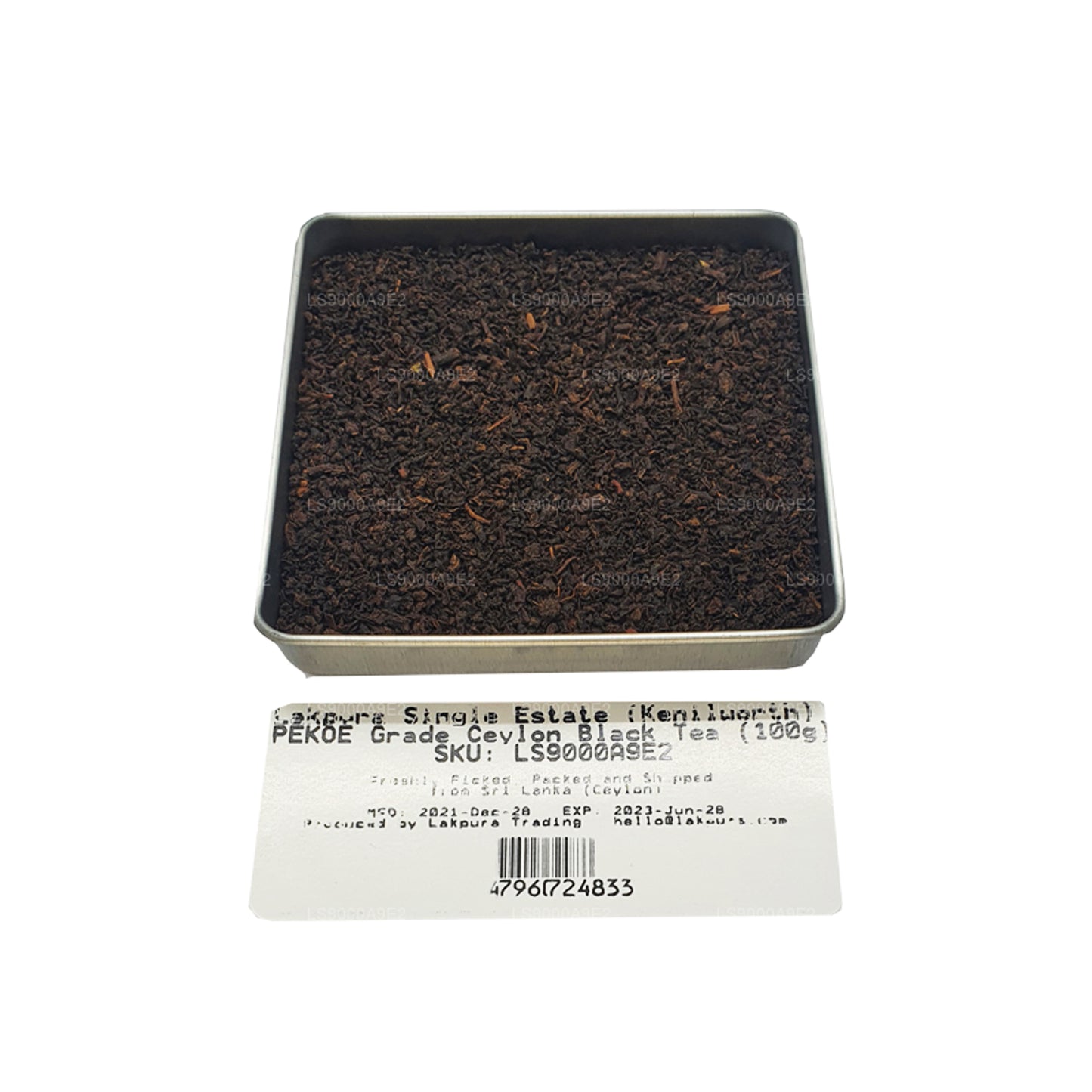 Té negro de Ceilán Lakpura Single Estate (Kenilworth) de grado PEKOE (100 g)