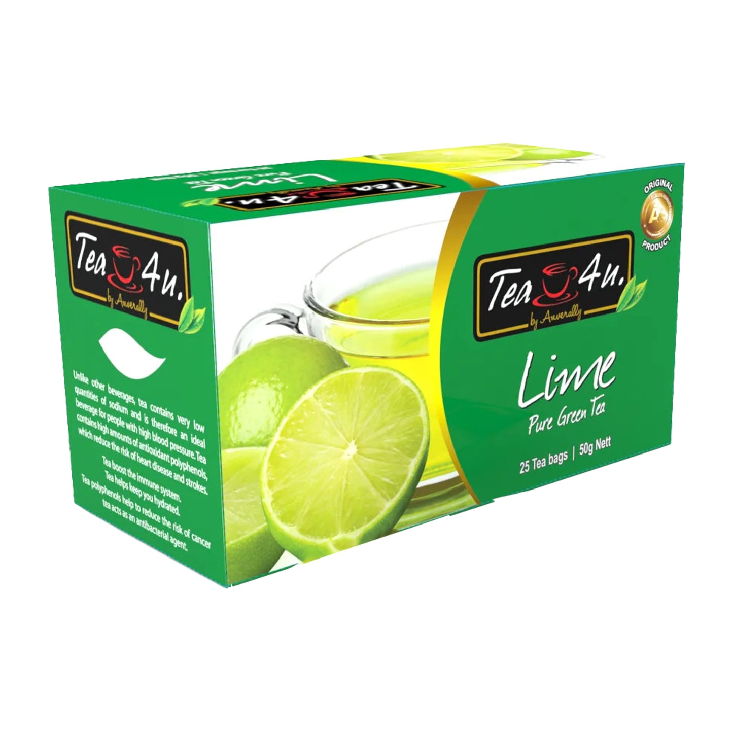 Té verde lima Tea4U (50 g) 25 bolsitas de té