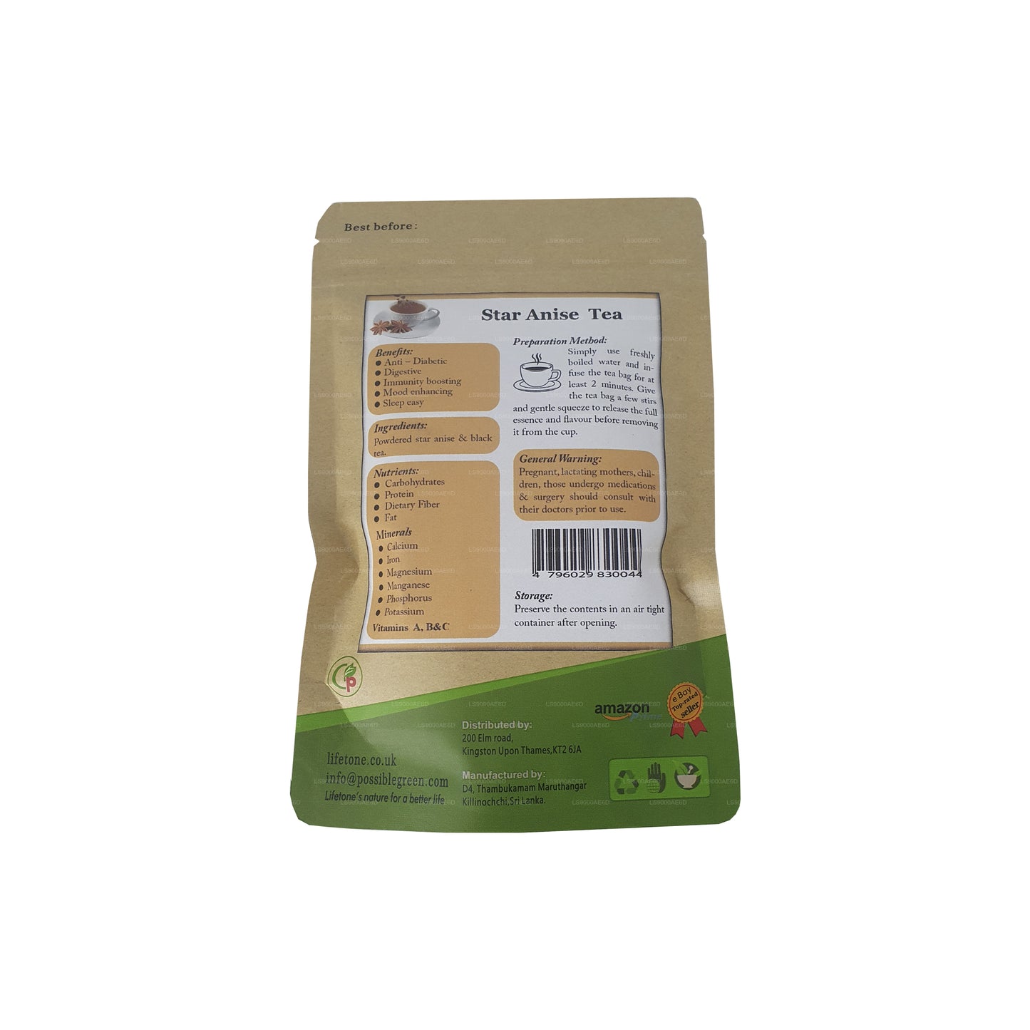 Té de anís estrellado Lifetone (40 g)