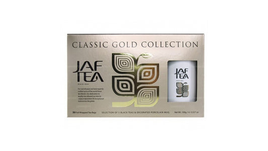 Sobre de aluminio Jaf Tea Classic Gold Collection (100 g) con caja para tazas