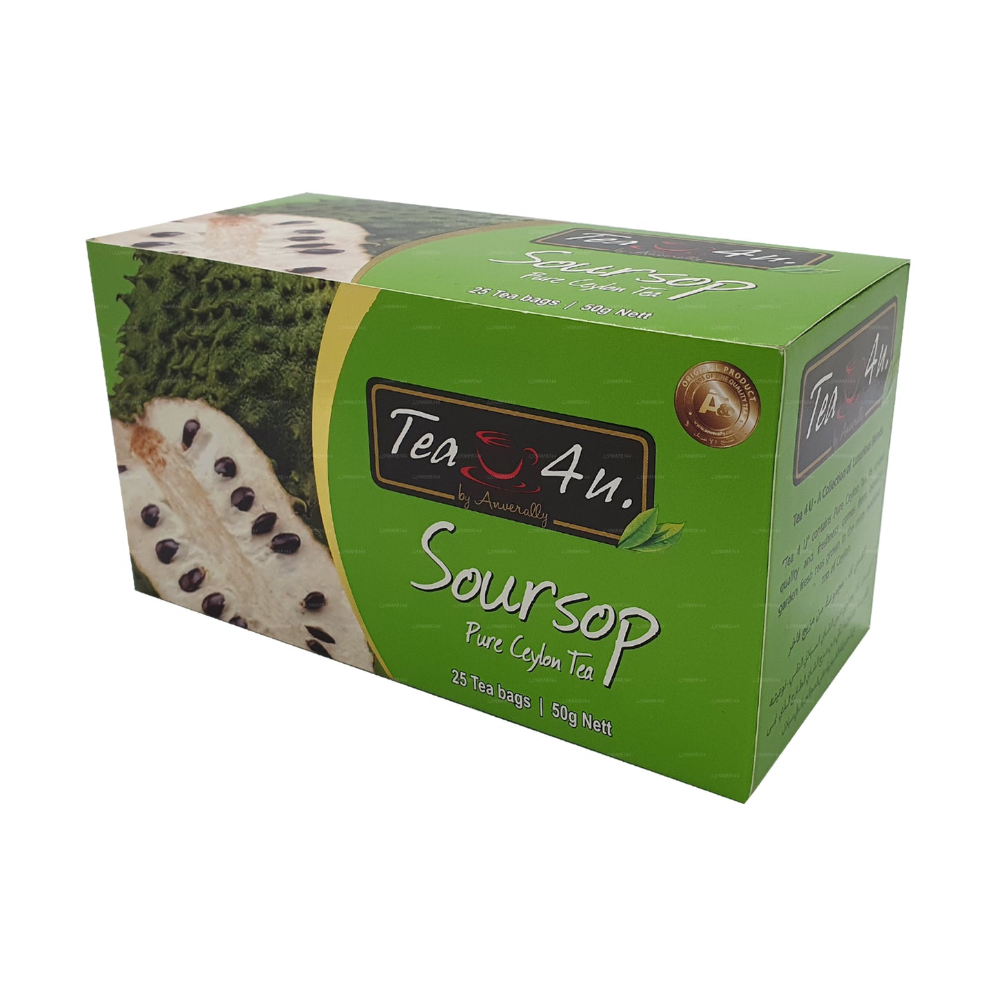 Té negro con guanábana Tea4U (50 g) 25 bolsitas de té