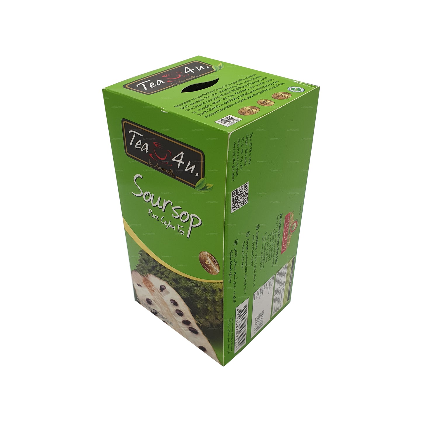 Té negro con guanábana Tea4U (50 g) 25 bolsitas de té