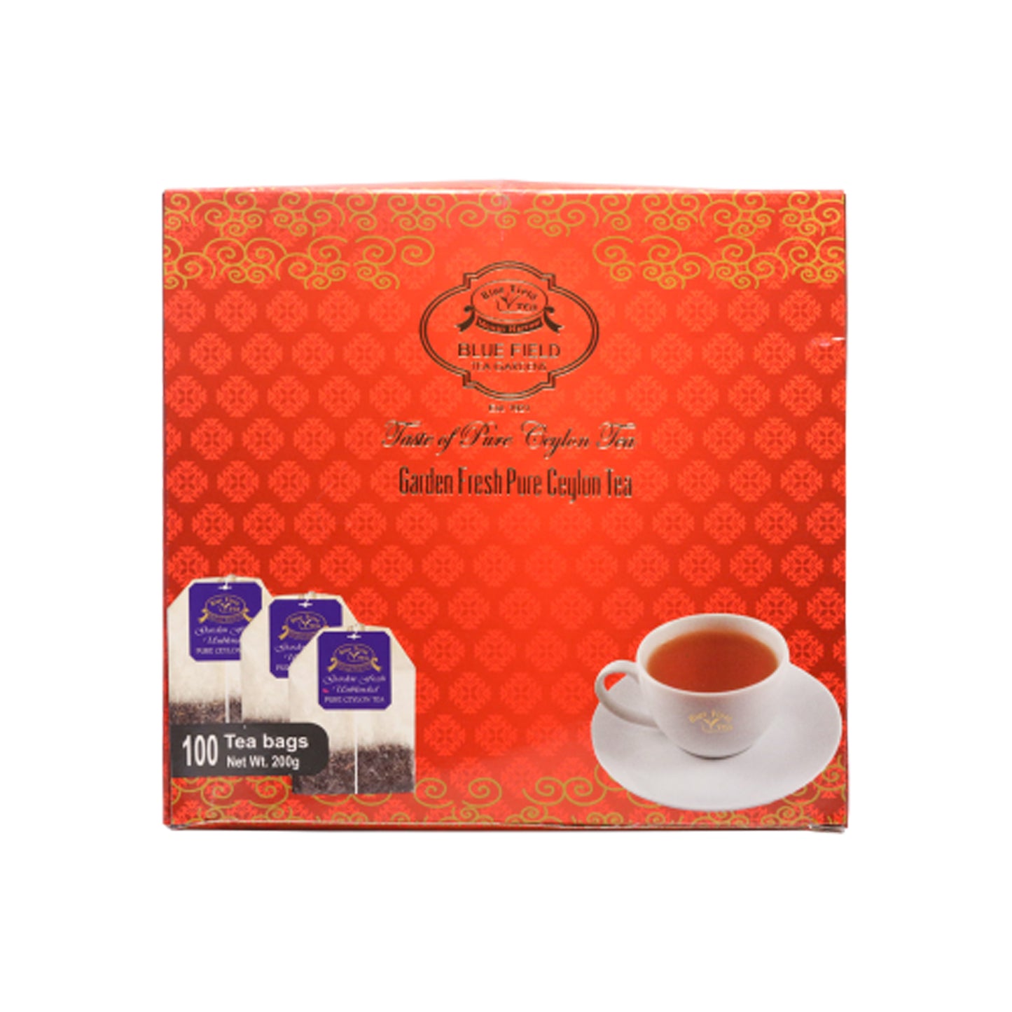 Té de Ceilán puro y fresco Bluefield Garden 200 g (100 bolsitas de té)