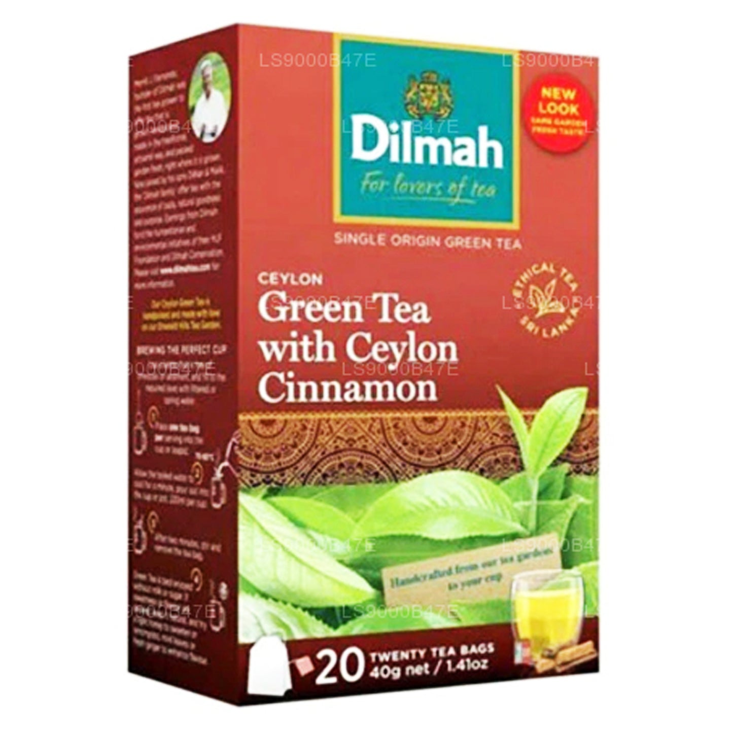 Té verde de Ceilán Dilmah con canela de Ceilán (40 g) 20 bolsitas de té
