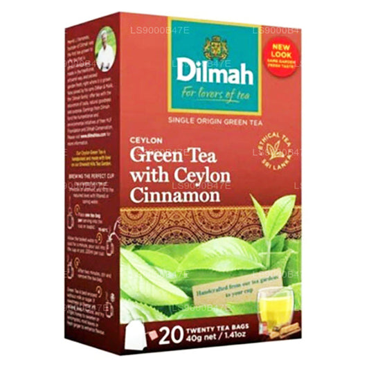 Té verde de Ceilán Dilmah con canela de Ceilán (40 g) 20 bolsitas de té