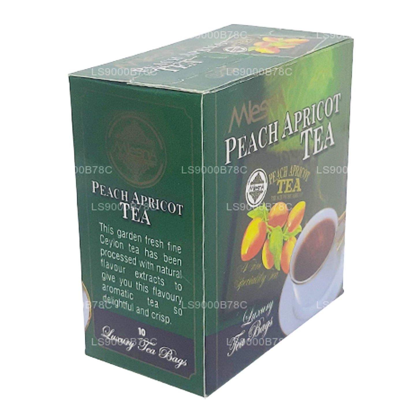 Té de melocotón y albaricoque Mlesna (20 g), 10 bolsitas de té de lujo