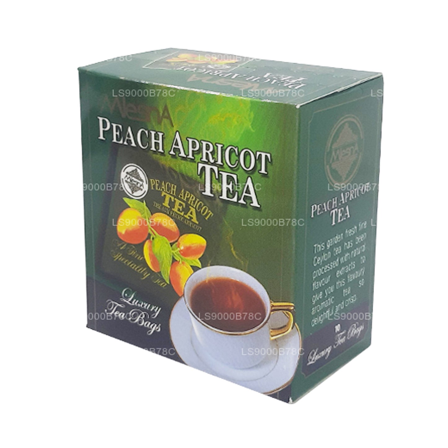 Té de melocotón y albaricoque Mlesna (20 g), 10 bolsitas de té de lujo