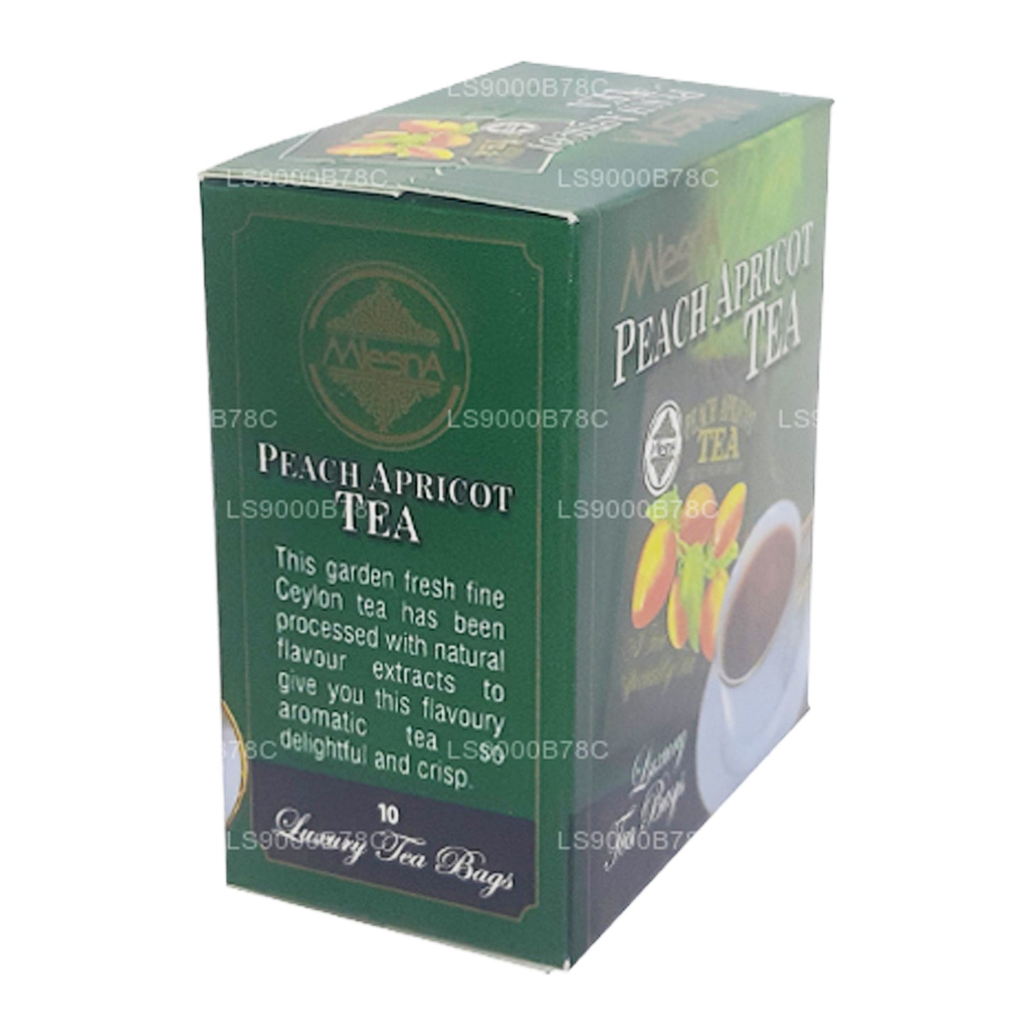 Té de melocotón y albaricoque Mlesna (20 g), 10 bolsitas de té de lujo