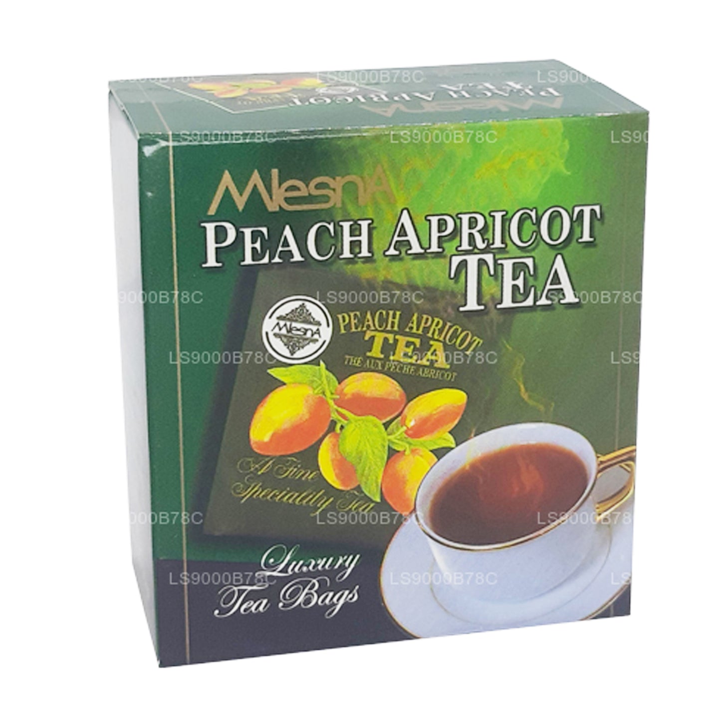 Té de melocotón y albaricoque Mlesna (20 g), 10 bolsitas de té de lujo