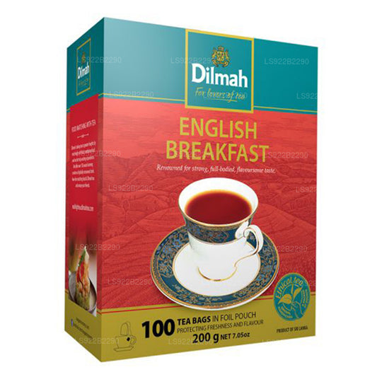 Té de desayuno inglés Dilmah (200 g) 100 bolsitas de té