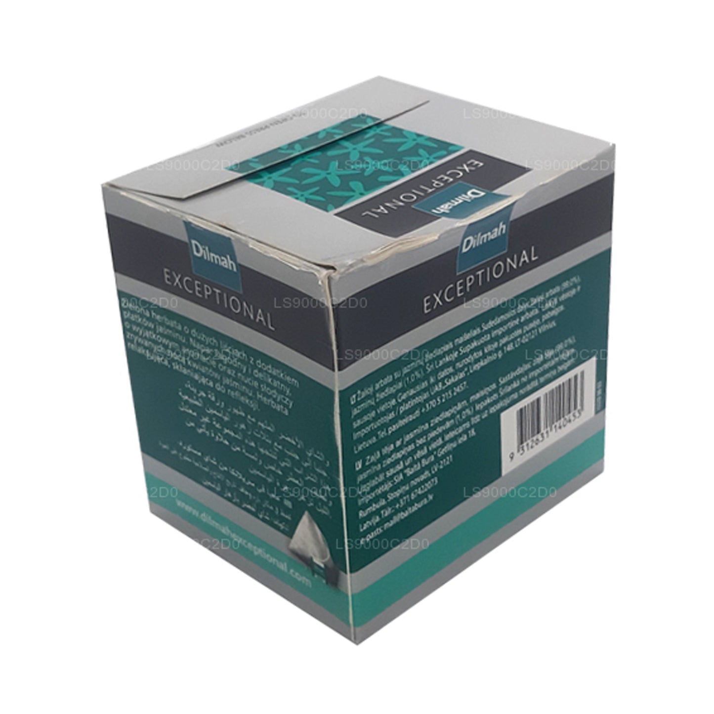 Té Dilmah con aroma excepcional de jazmín y hojas verdes reales (40 g), 20 bolsitas de té