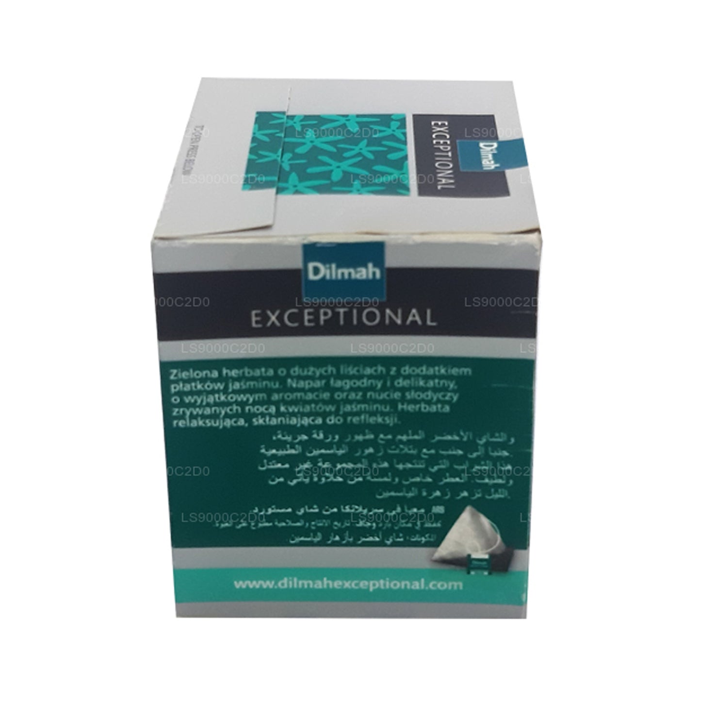 Té Dilmah con aroma excepcional de jazmín y hojas verdes reales (40 g), 20 bolsitas de té