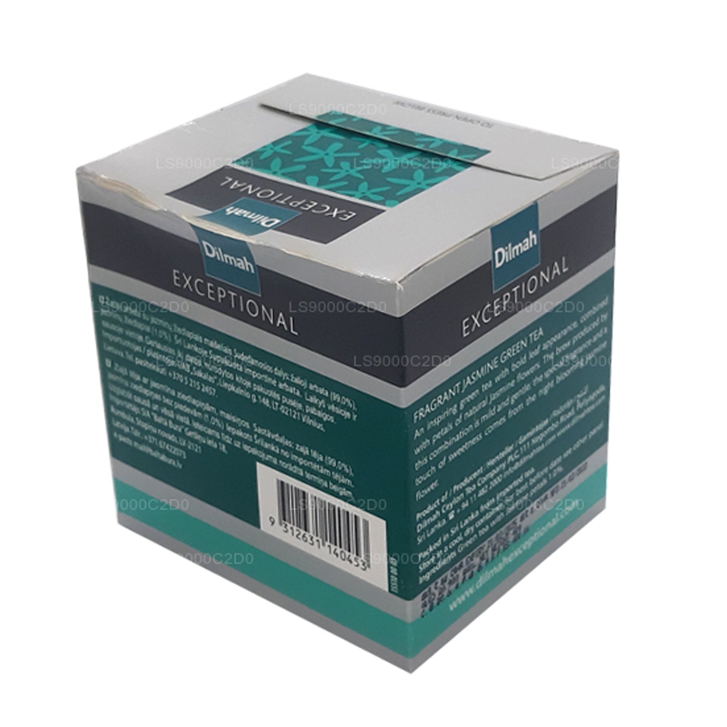 Té Dilmah con aroma excepcional de jazmín y hojas verdes reales (40 g), 20 bolsitas de té