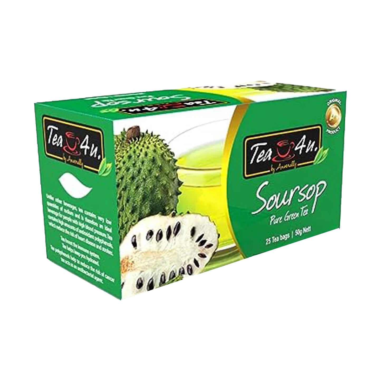 Té verde con guanábana Tea4U (50 g) 25 bolsitas de té