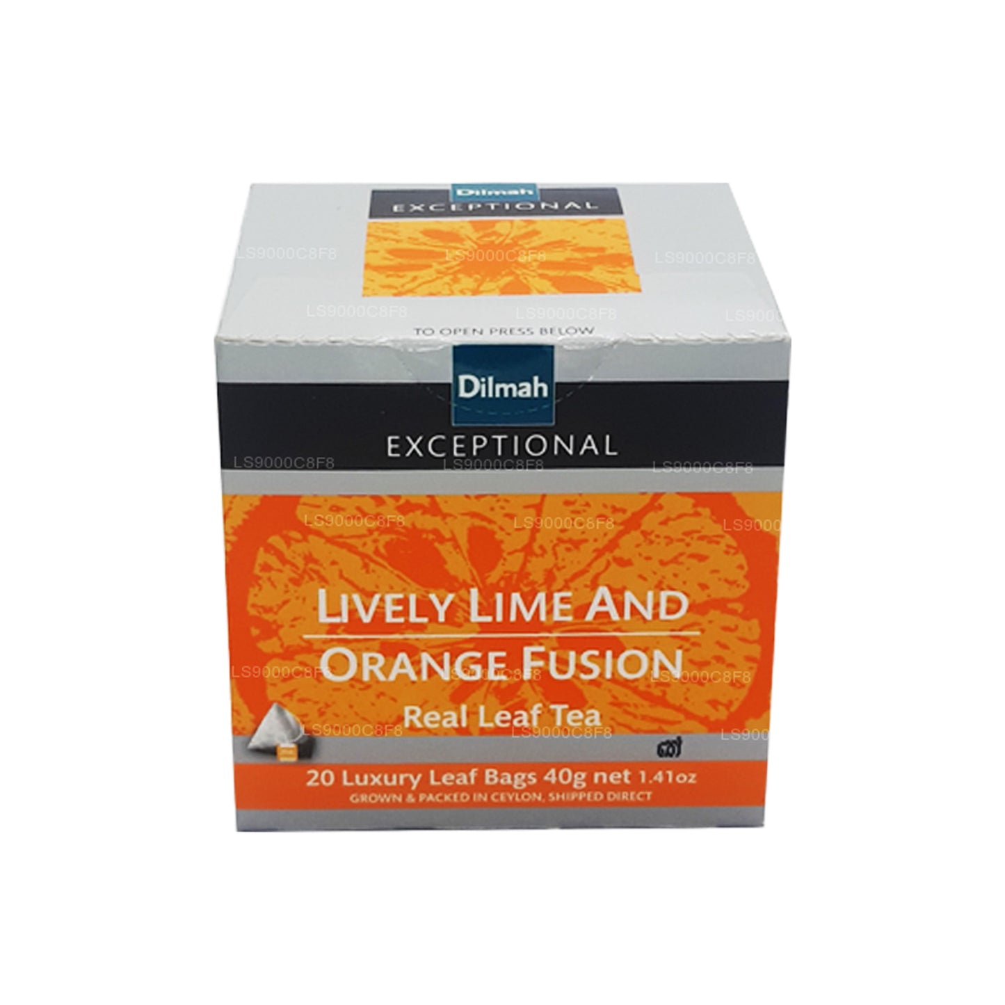 Dilmah Exceptional Lively Lime Fusion Té de hojas reales (40 g) 20 bolsitas de té