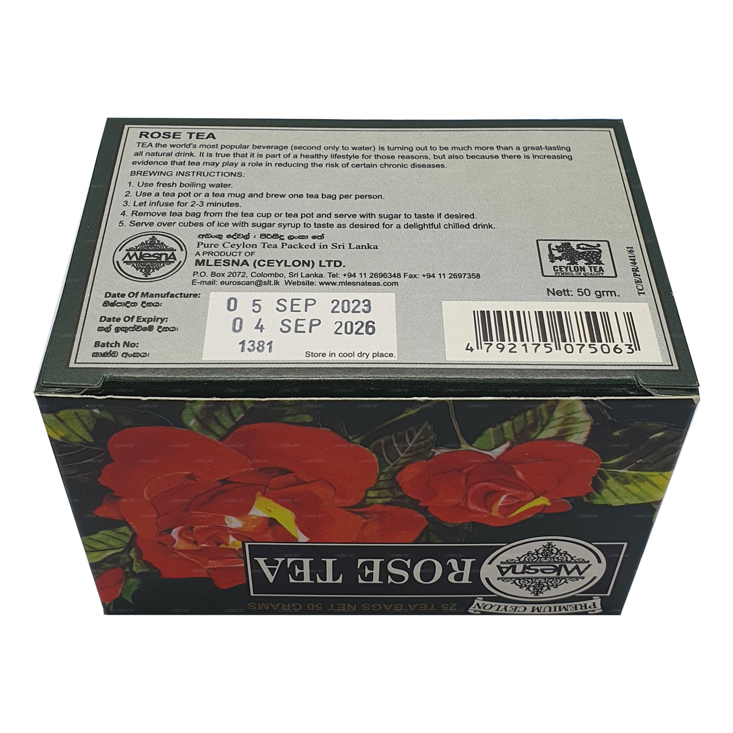 Té Mlesna Rose (50 g) 25 bolsitas de té