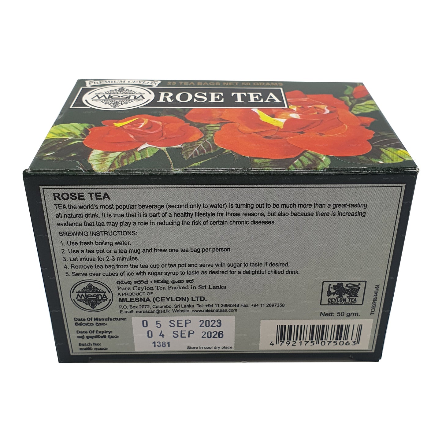 Té Mlesna Rose (50 g) 25 bolsitas de té