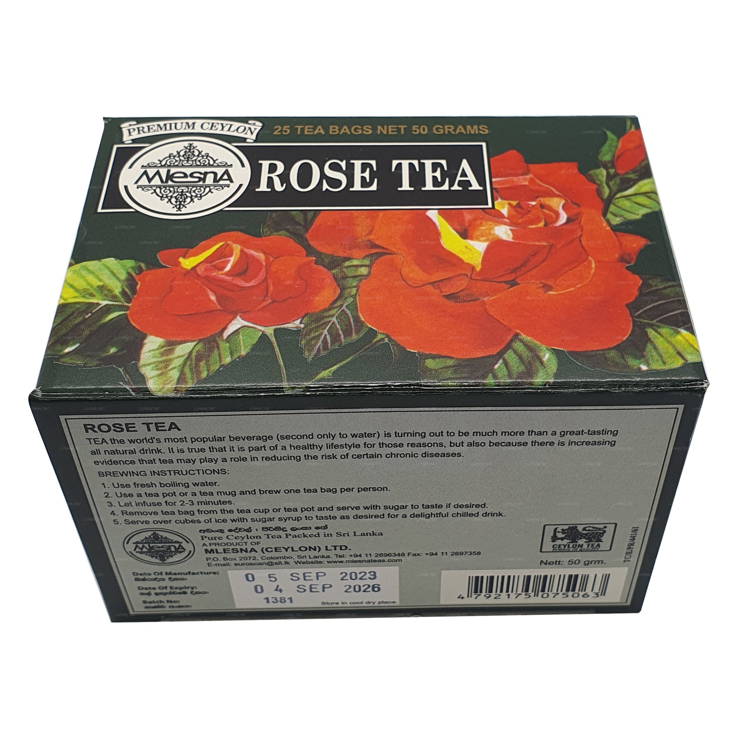 Té Mlesna Rose (50 g) 25 bolsitas de té