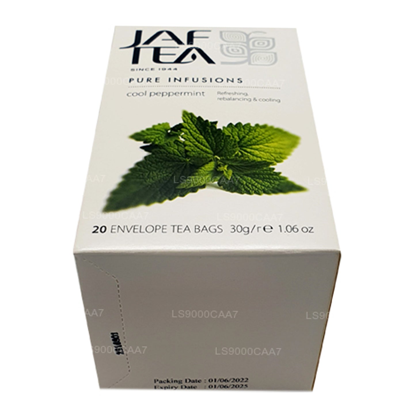 Bolsitas de té Jaf Tea Pure Infusions Collection Cool Mint en sobre (30 g)