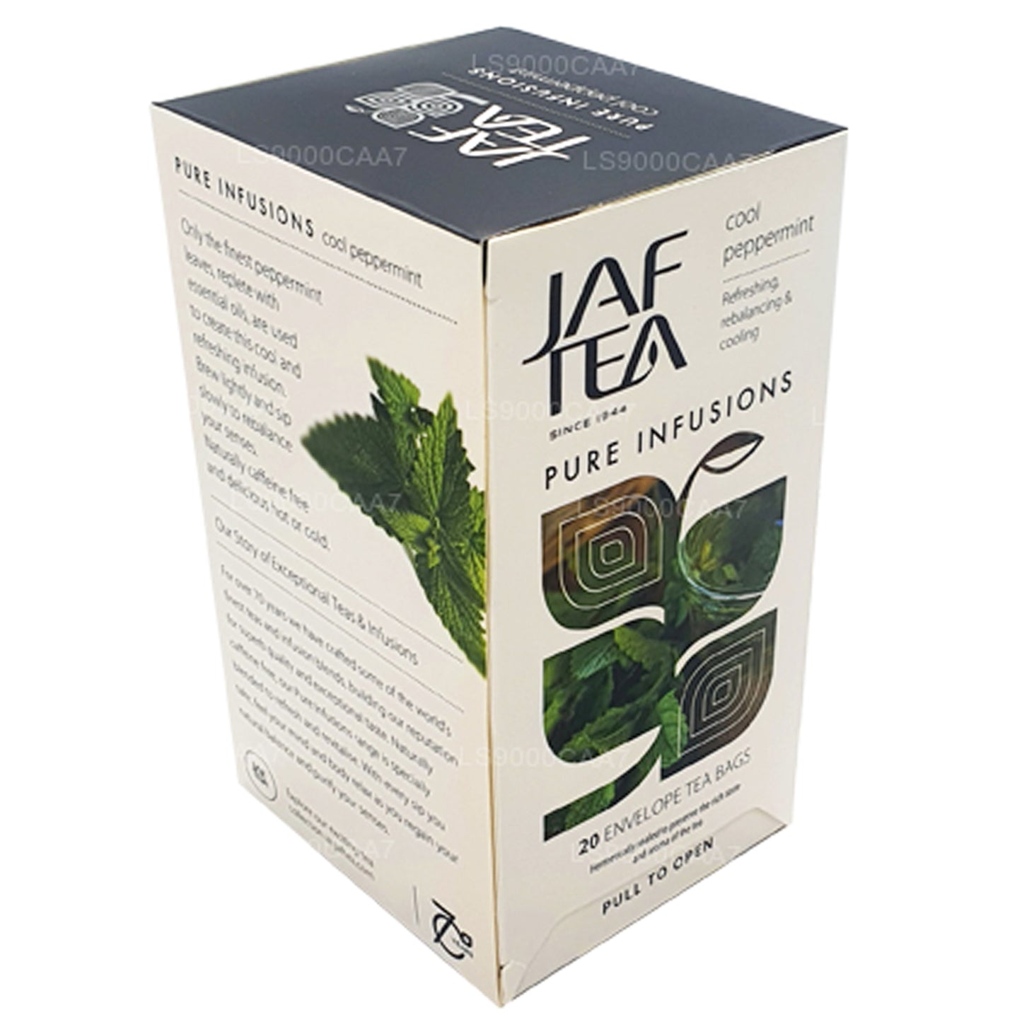 Bolsitas de té Jaf Tea Pure Infusions Collection Cool Mint en sobre (30 g)