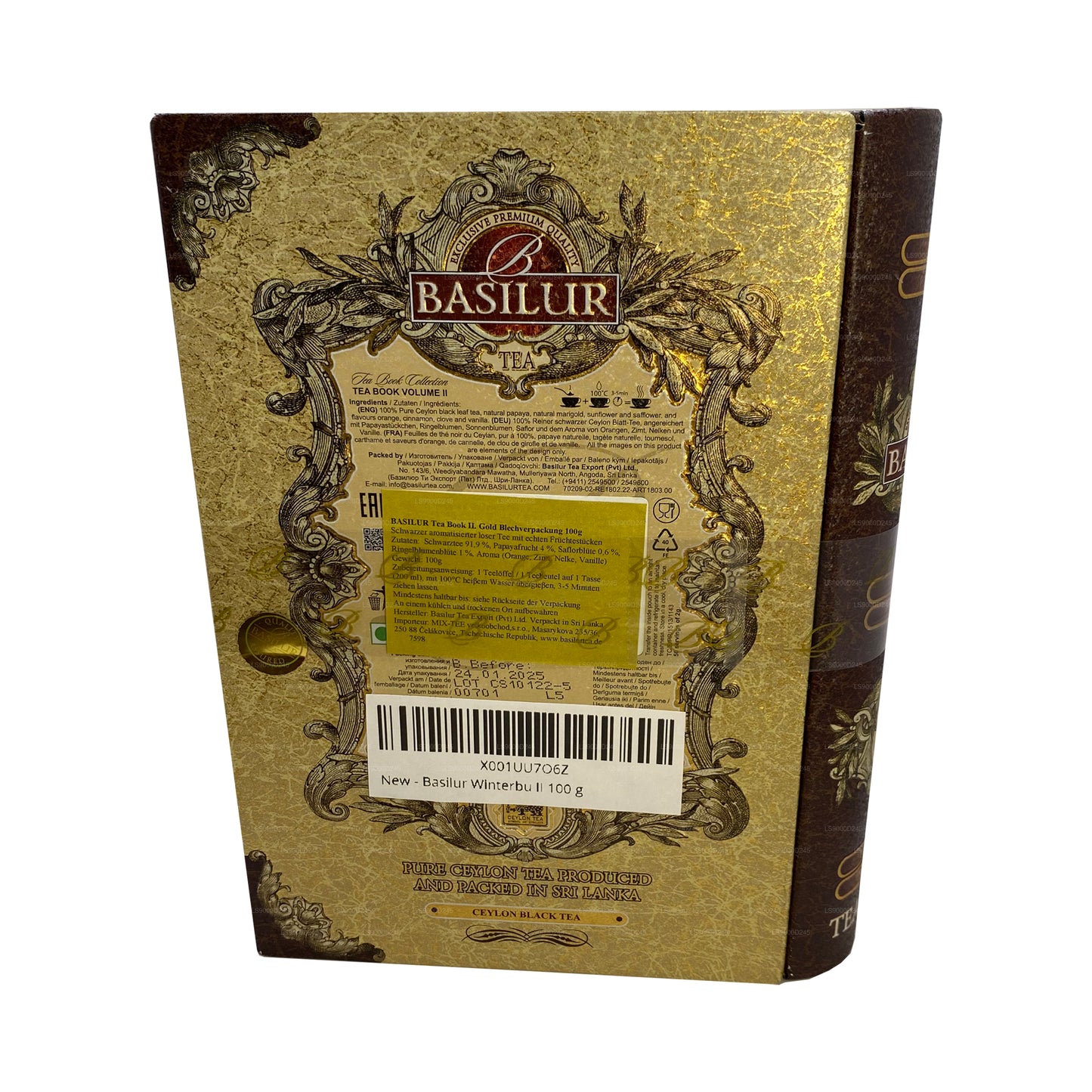 Cuaderno de té Basilur «Tea Book Volume II, dorado» (100 g)