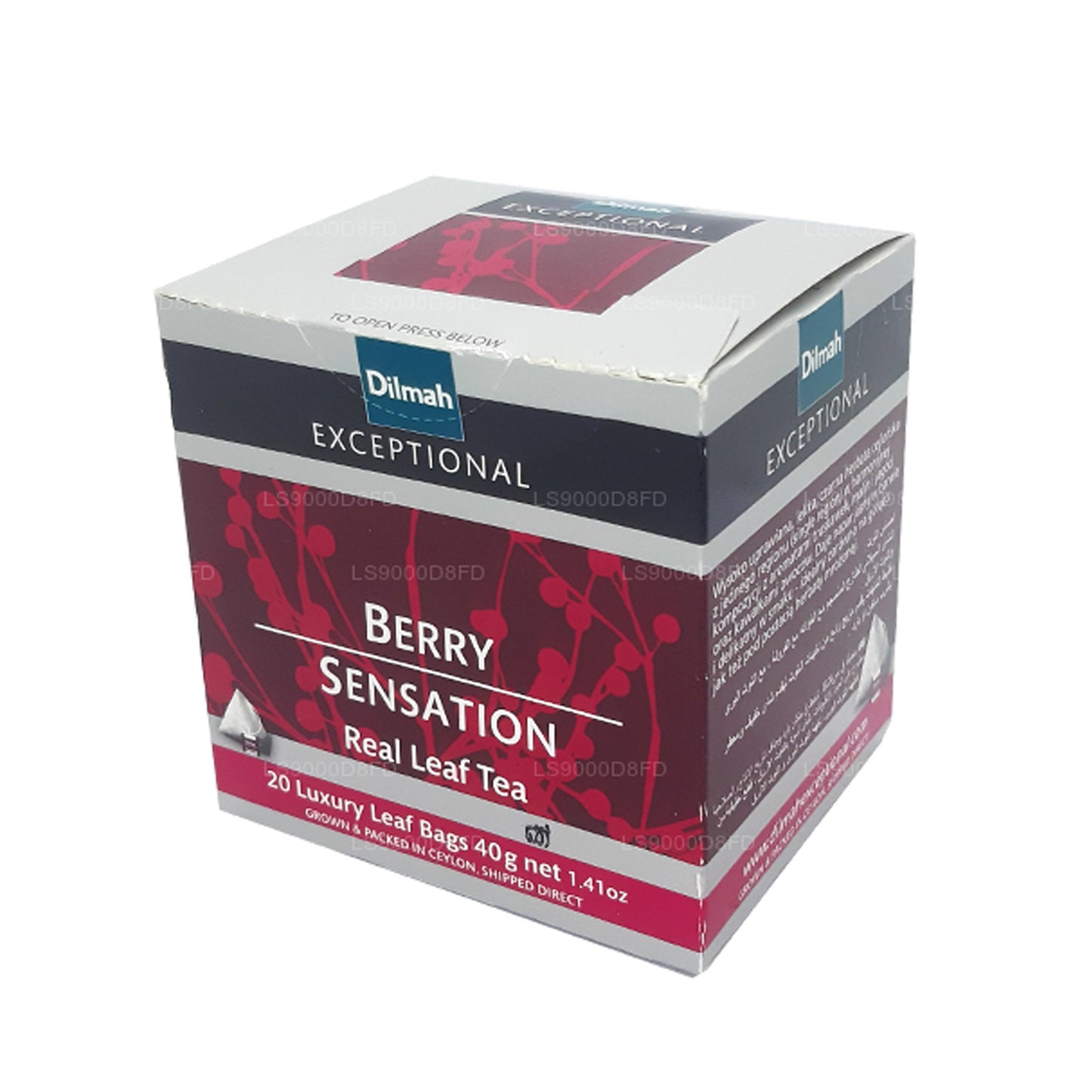 Té de hojas reales Dilmah Exceptional Berry Sensation (40 g) 20 bolsas de té