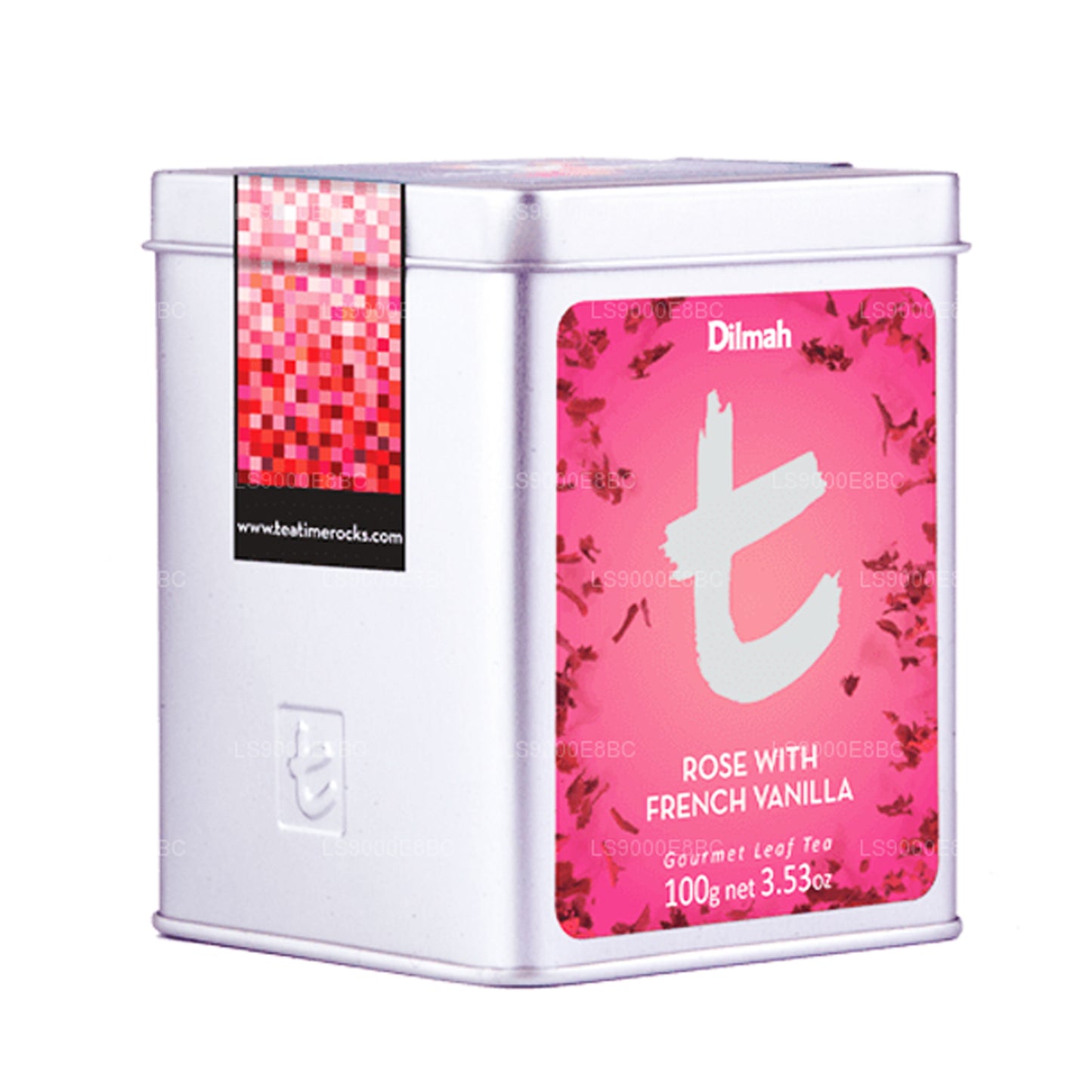 Té de rosas con hojas sueltas de vainilla francesa de la serie T de Dilmah (100 g)