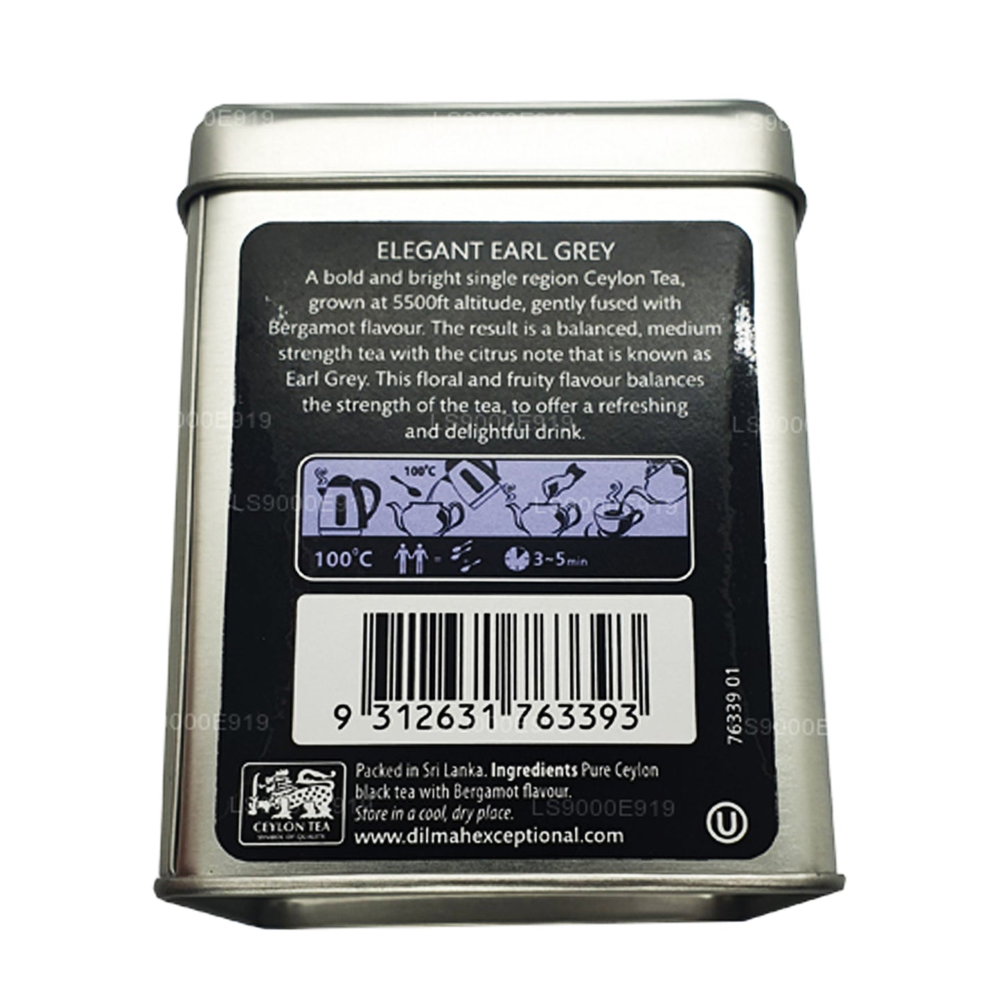 Té de hojas reales Dilmah Exceptional Elegant Earl Grey (100 g)