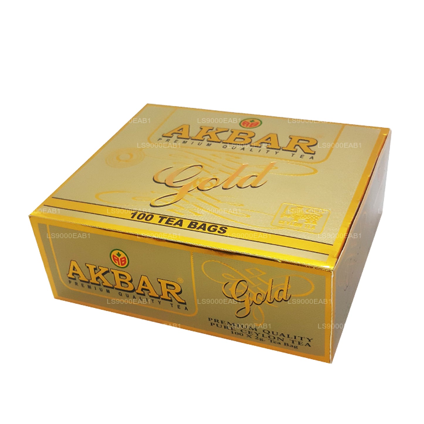 Té de Ceilán Akbar Gold Premium 100% puro (200 g) 100 bolsitas de té