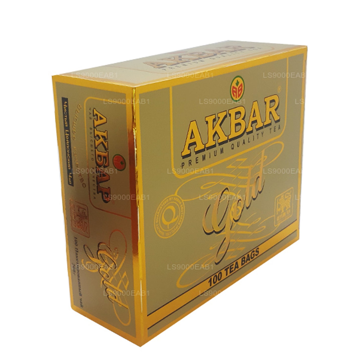 Té de Ceilán Akbar Gold Premium 100% puro (200 g) 100 bolsitas de té