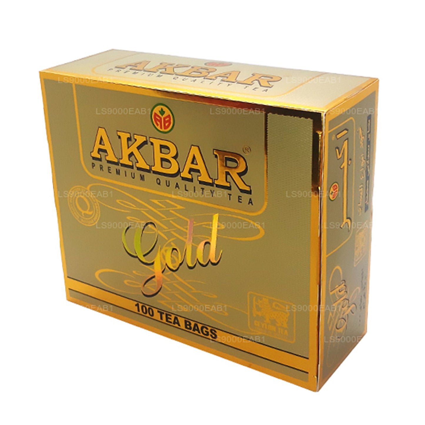 Té de Ceilán Akbar Gold Premium 100% puro (200 g) 100 bolsitas de té