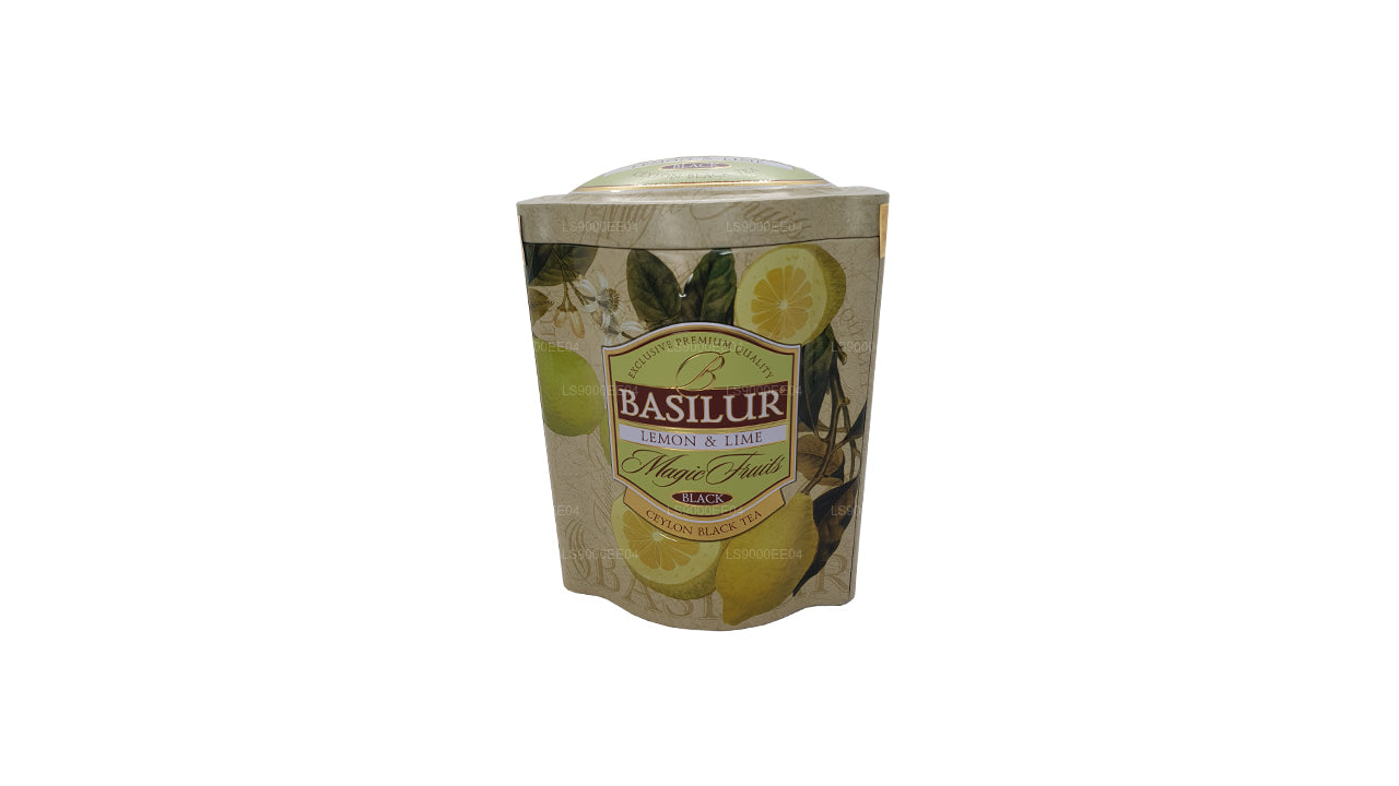 Carrito de lata Basilur Magic Fruits con limón y lima (100 g)