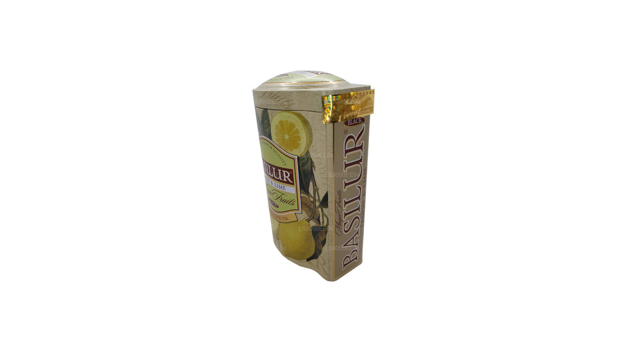 Carrito de lata Basilur Magic Fruits con limón y lima (100 g)