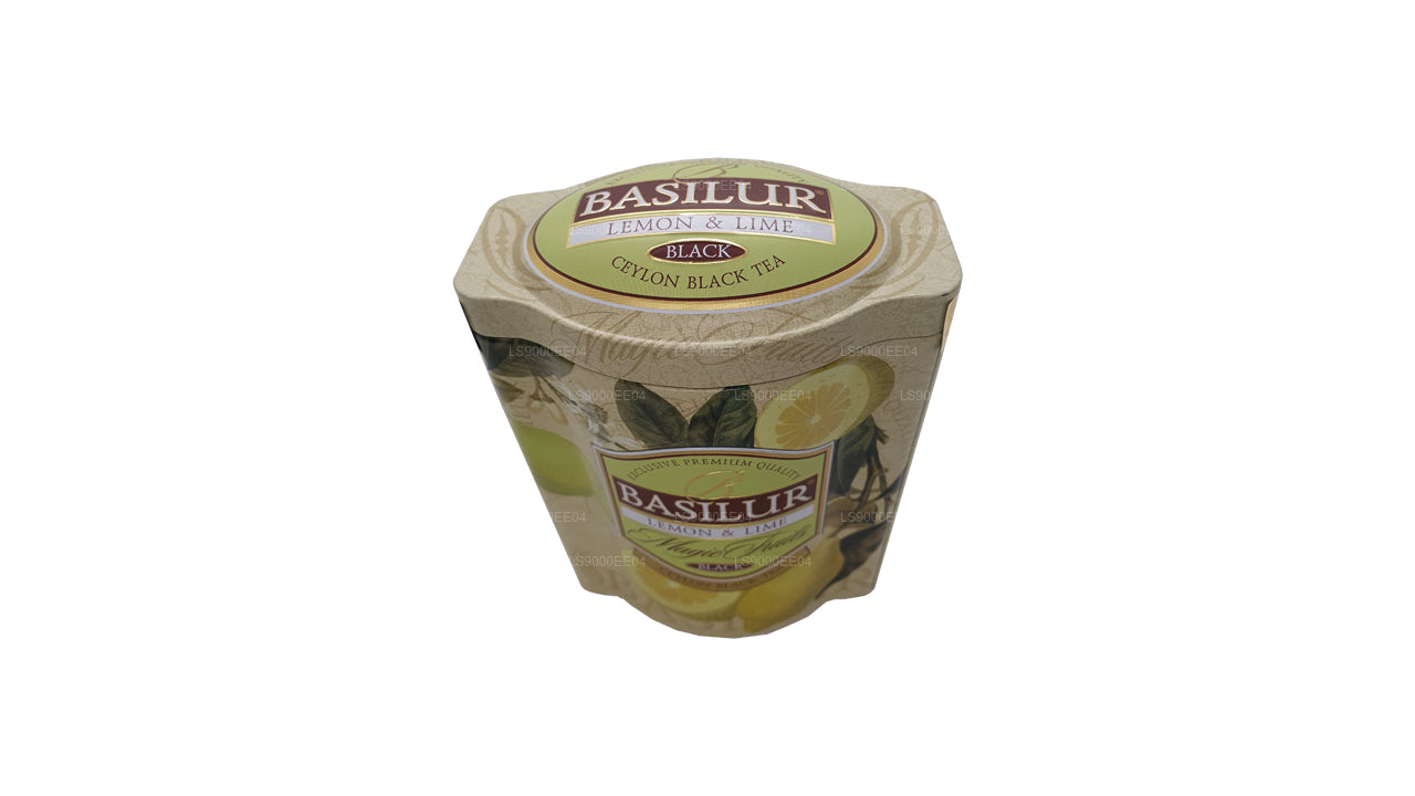 Carrito de lata Basilur Magic Fruits con limón y lima (100 g)