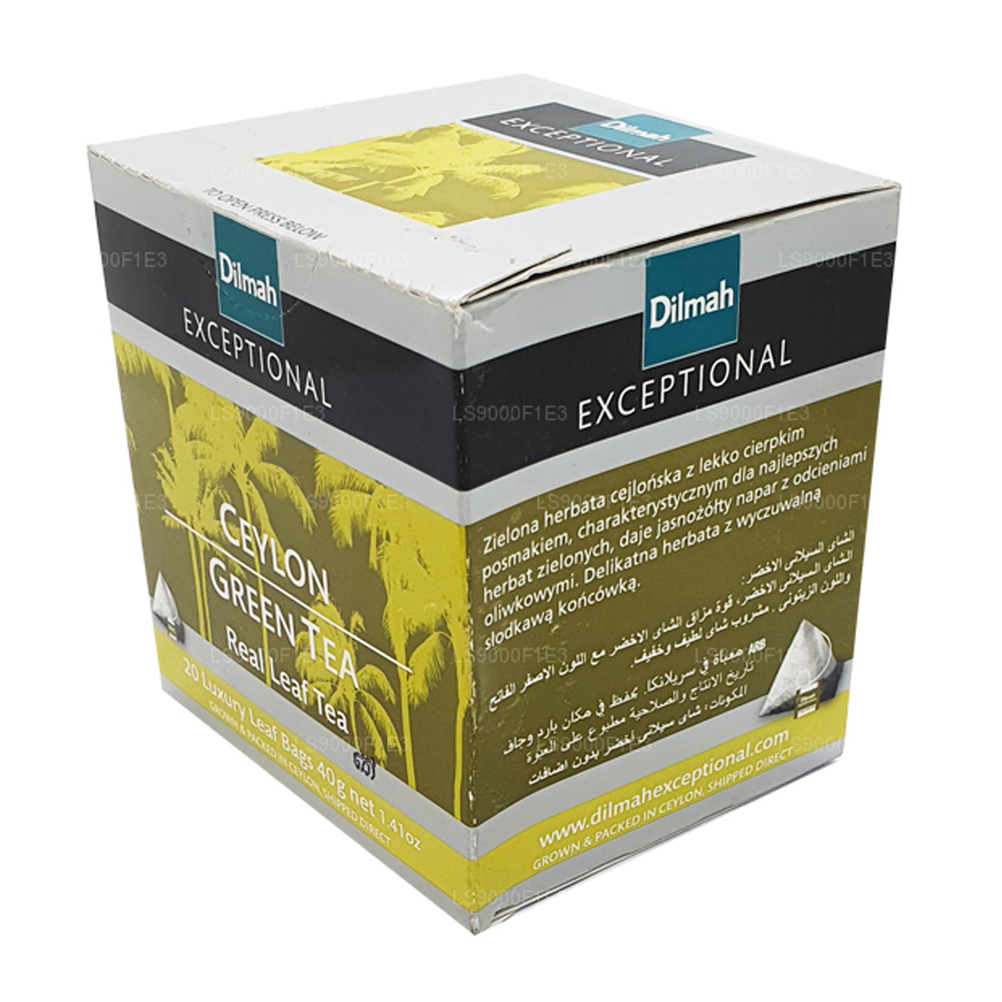 Té verde Dilmah Exceptional de Ceilán (40 g), 20 bolsitas de té