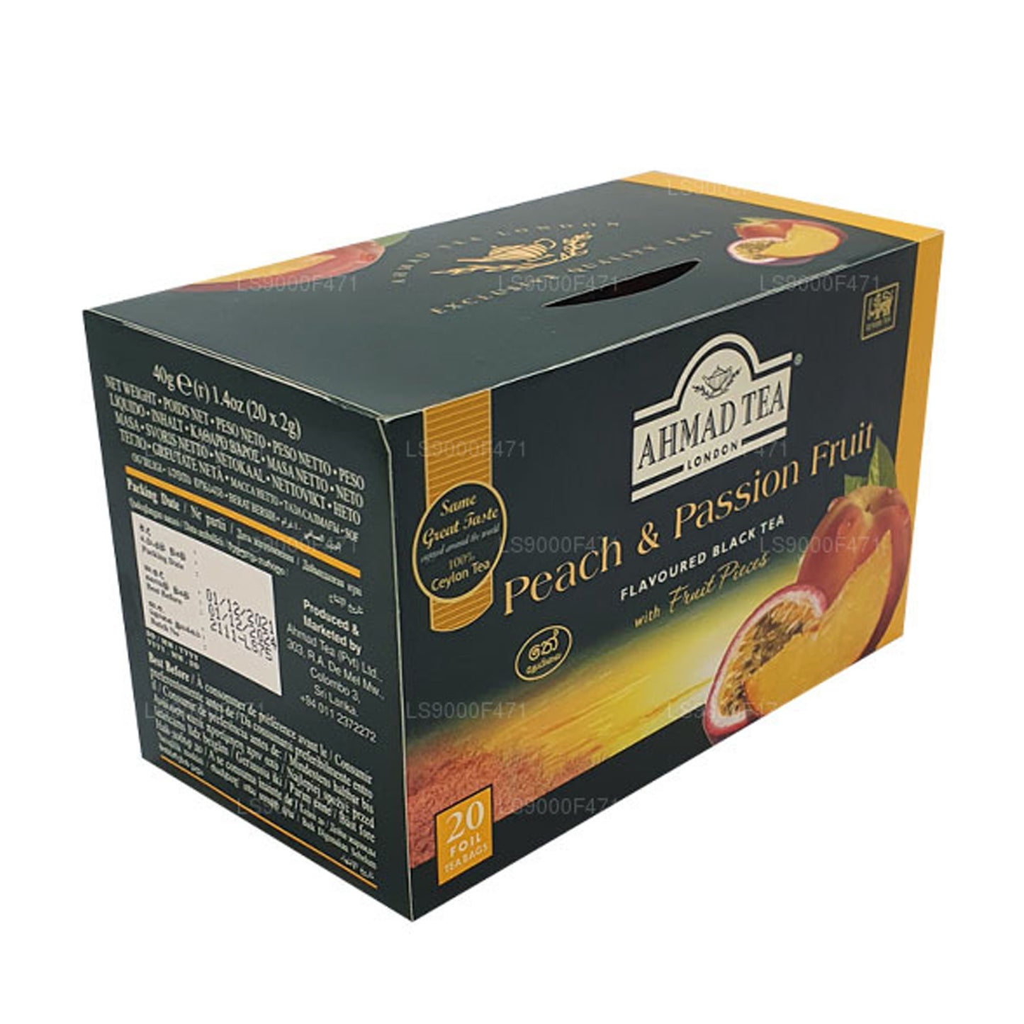 20 bolsitas de té Ahmad Tea Peach and Passion (40 g)