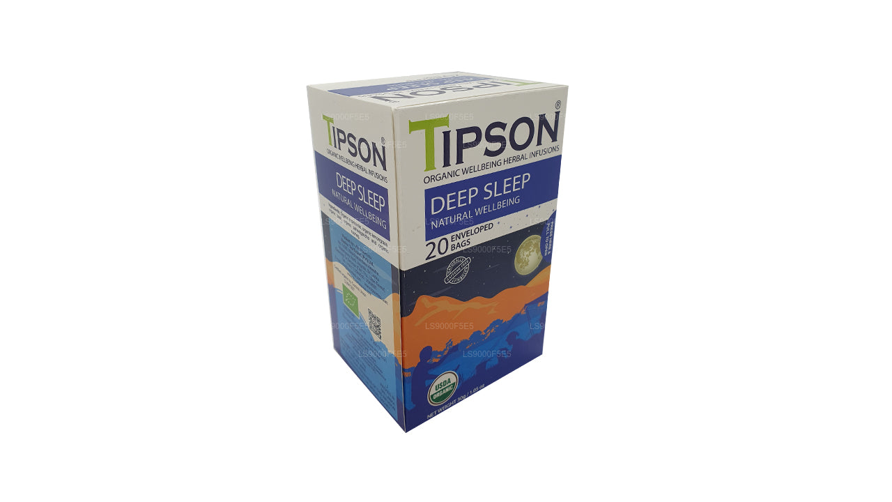 Tipson Organic Deep Sleep Natural Wellbeing, 20 bolsas envueltas (30 g)