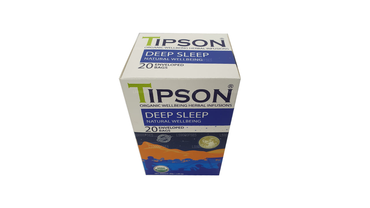 Tipson Organic Deep Sleep Natural Wellbeing, 20 bolsas envueltas (30 g)