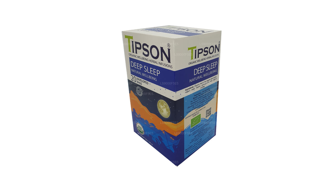 Tipson Organic Deep Sleep Natural Wellbeing, 20 bolsas envueltas (30 g)