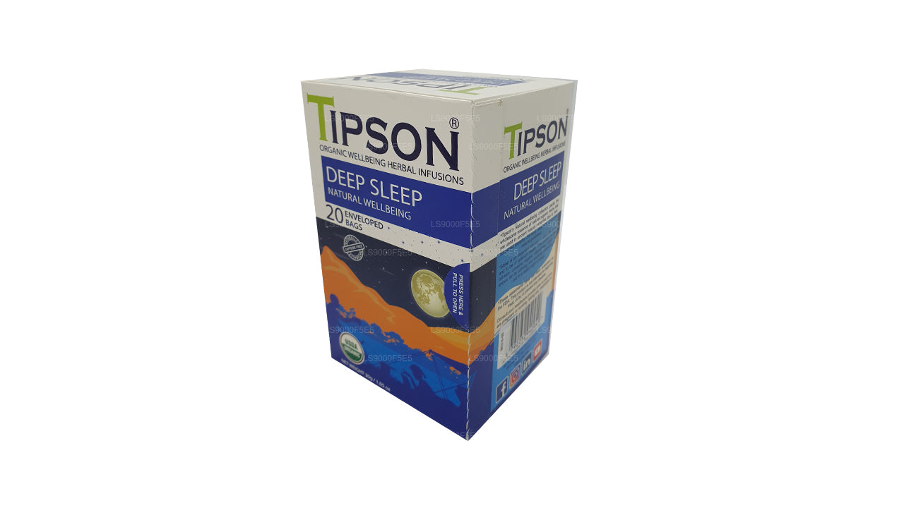 Tipson Organic Deep Sleep Natural Wellbeing, 20 bolsas envueltas (30 g)