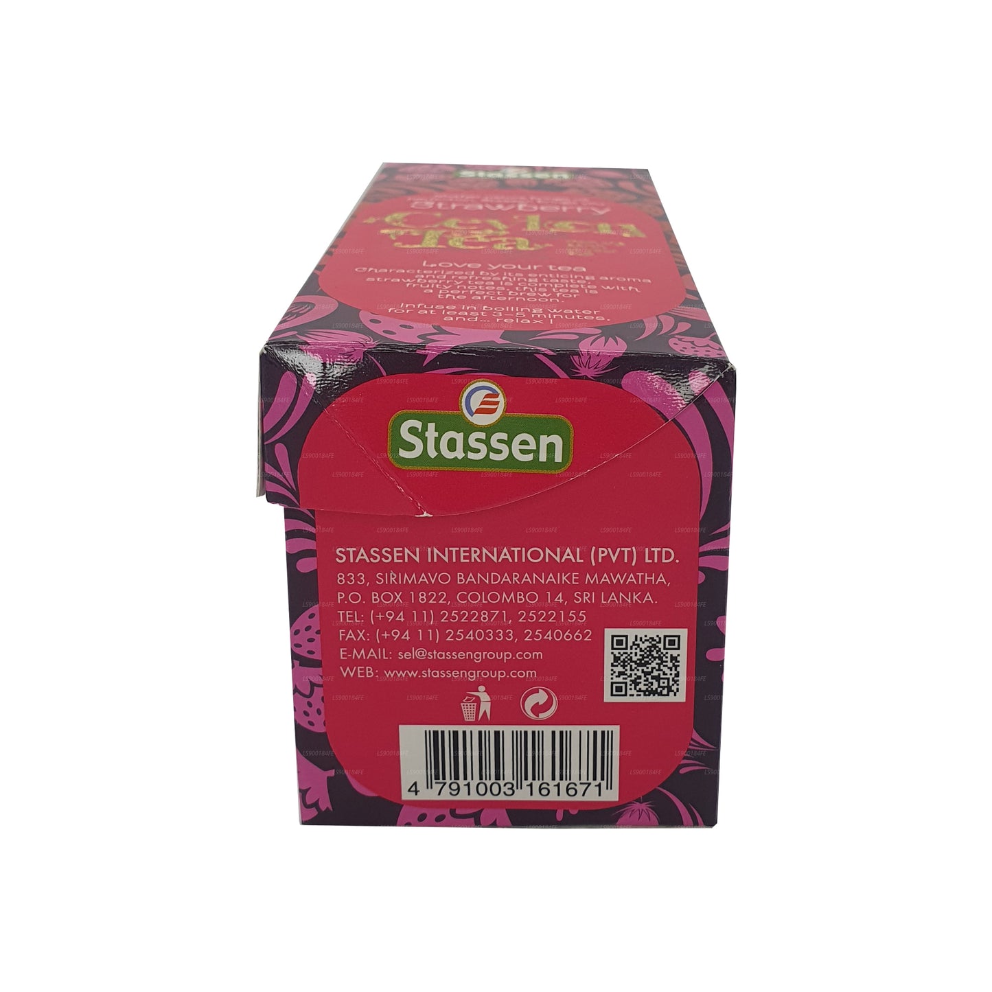 Té de fresa Stassen (37,5 g) 25 bolsitas de té