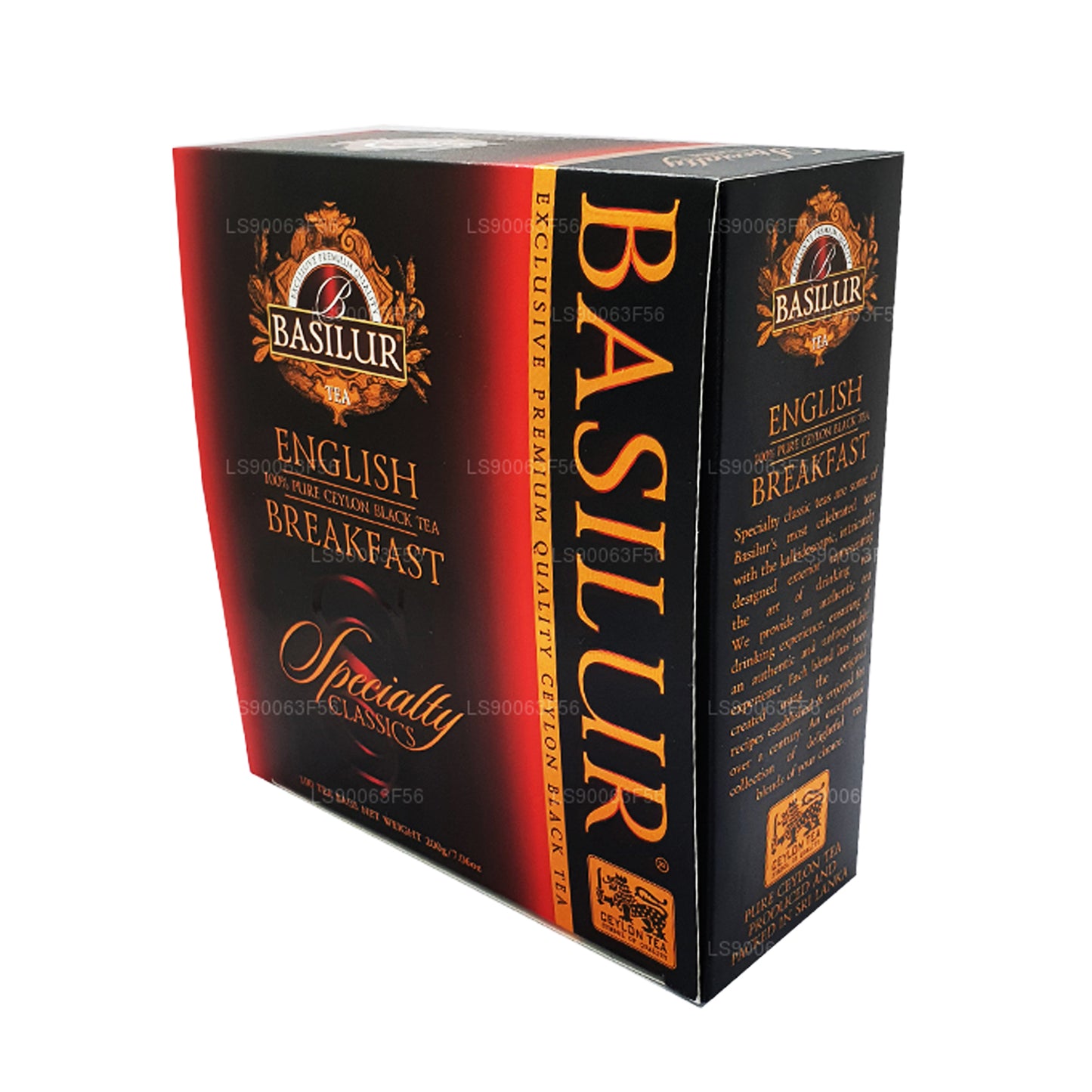 Té negro puro de Ceilán Basilur English Breakfast (200 g) 100 bolsitas